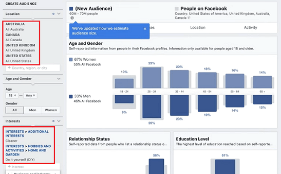 使用Facebook Audience Insights进行兴趣定位