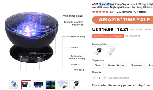 这是一个不寻常的商业创意,以夜灯投影仪的形式出现