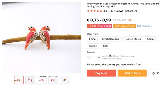 这些鹦鹉耳环是完美的礼物