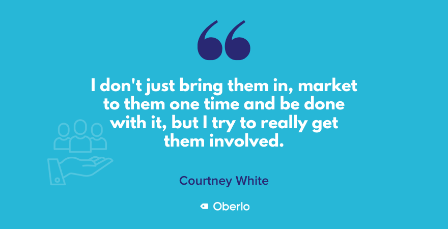Courtney on getting her audience involved