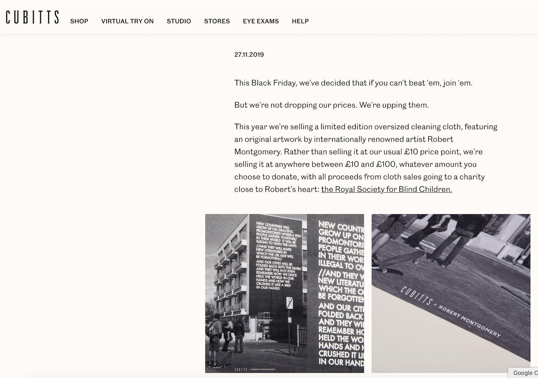 黑色星期五捐款给慈善机构