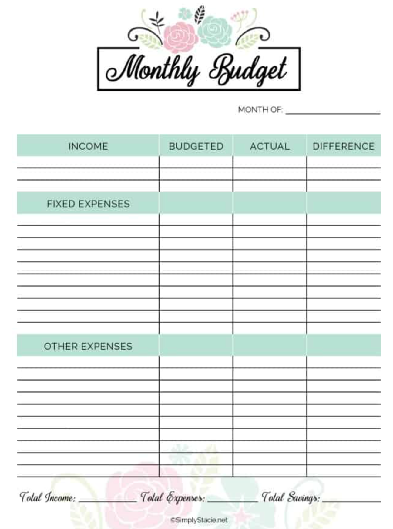 financial plan example