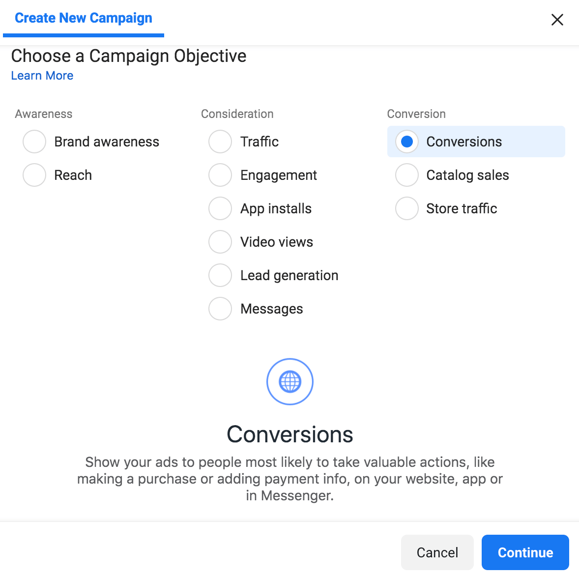 Instagram广告目标