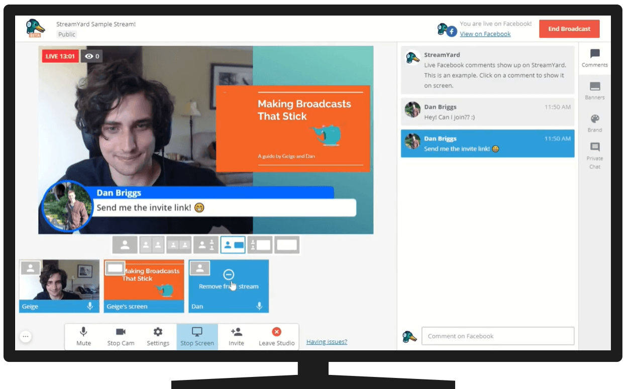 如何与StreamYard直播