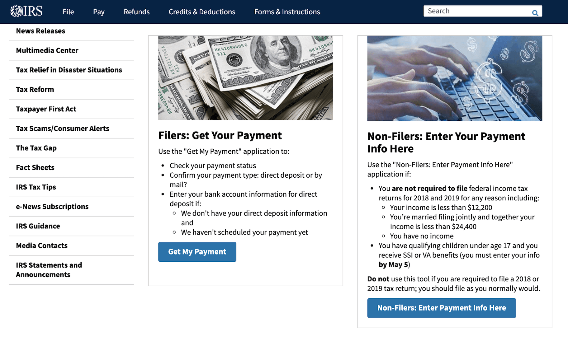 美国国税局刺激计划工具