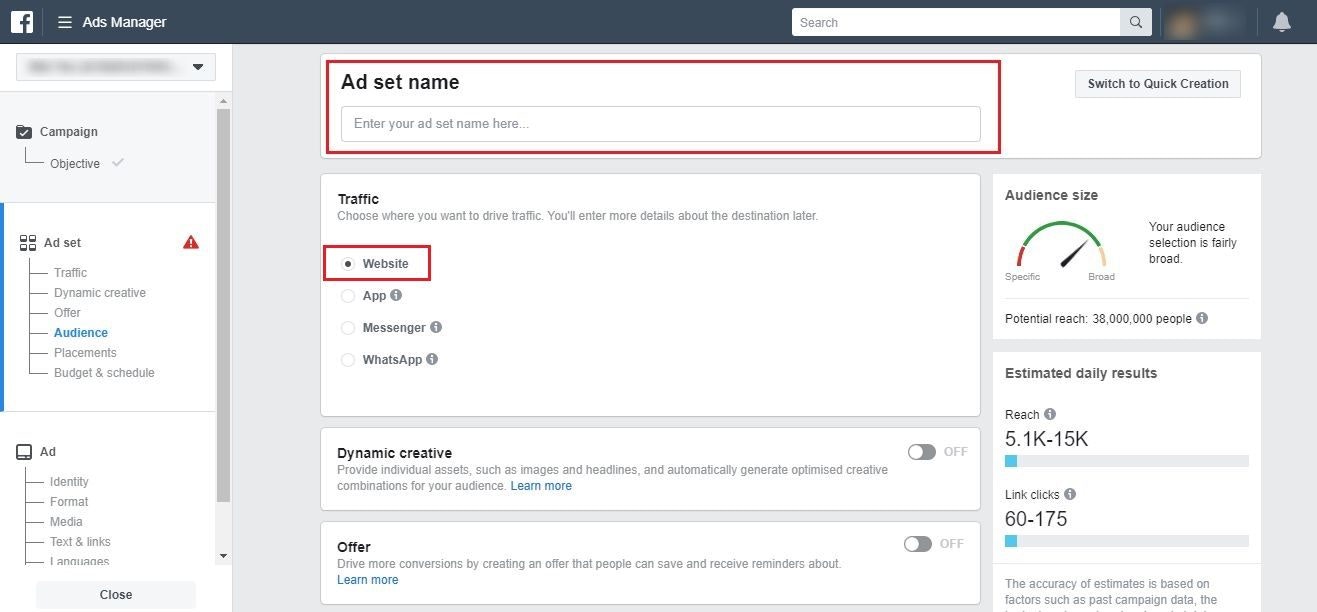 Facebook广告集命名