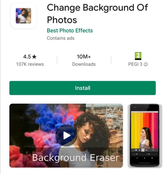 change background of photo