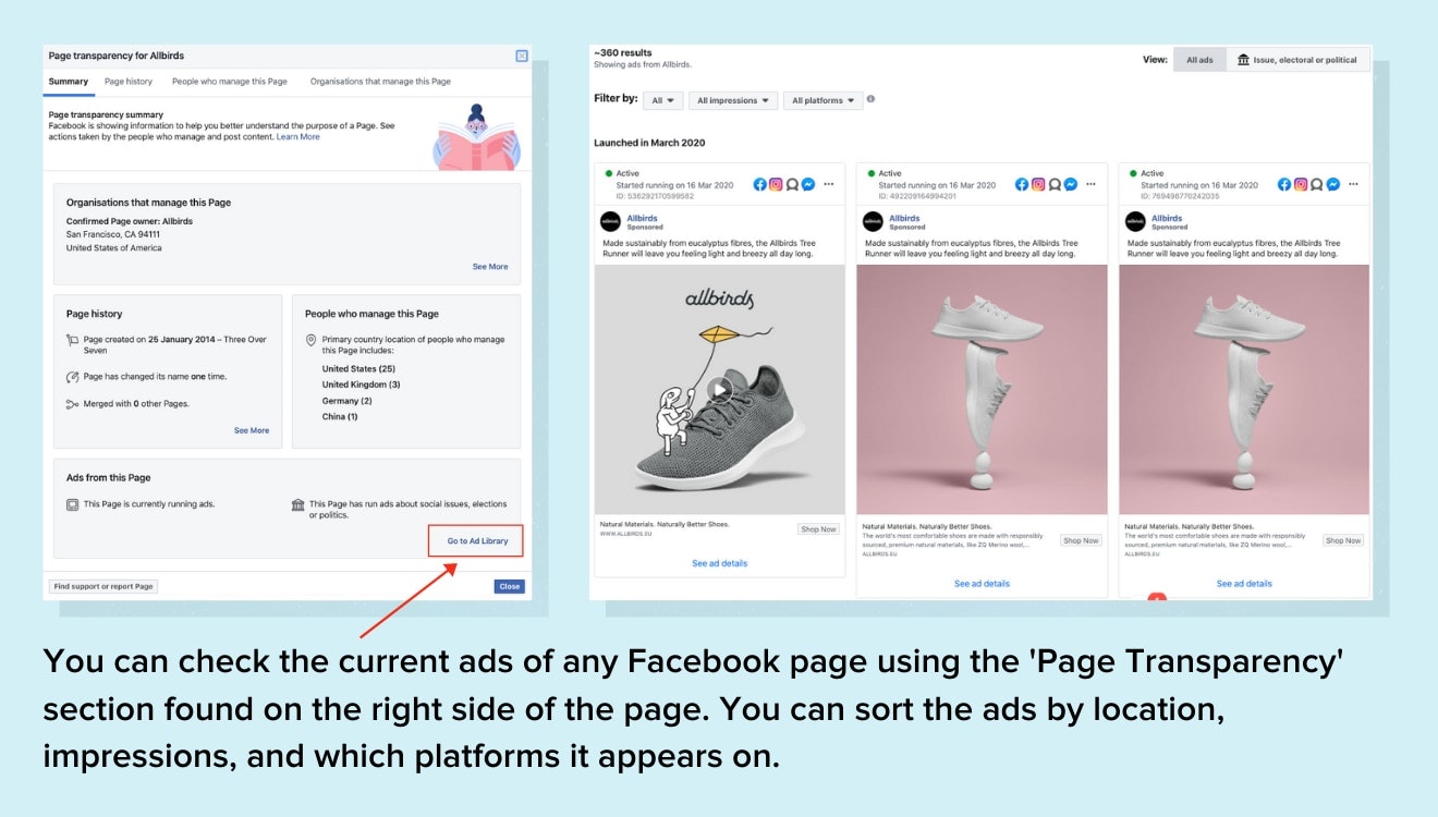 Facebook的页面透明度功能