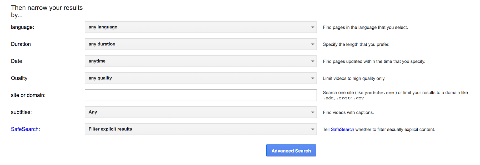 谷歌高级视频搜索