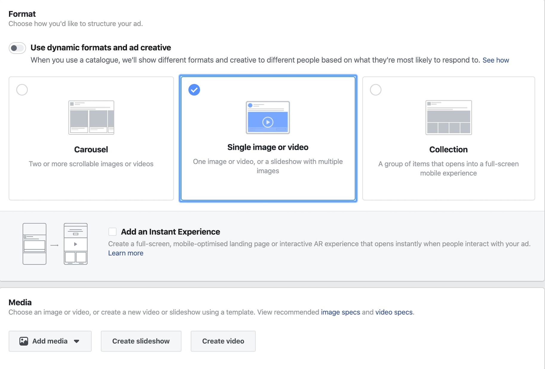来自Facebook广告管理器的截图