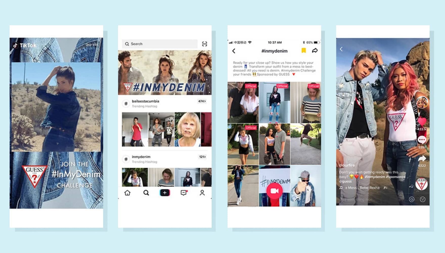 来自Guess的TikTok广告活动截图