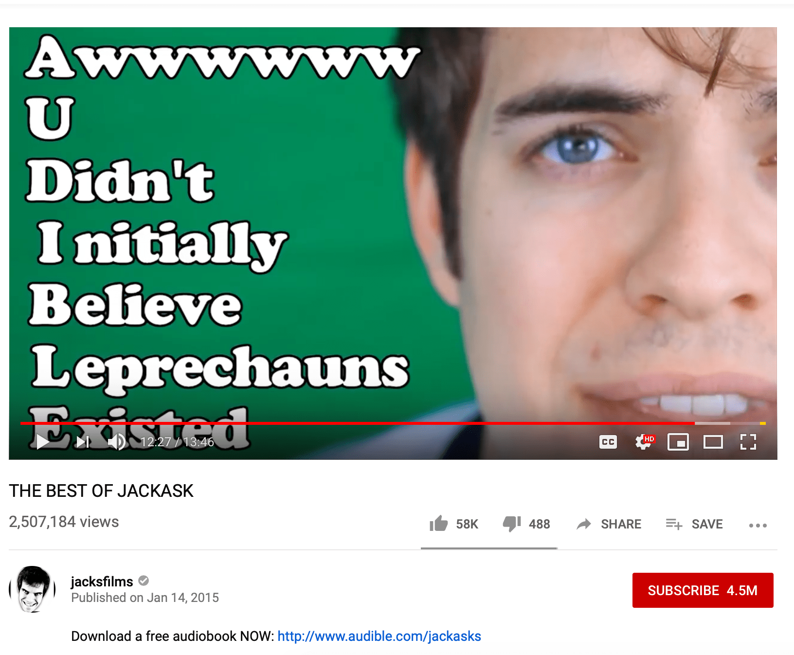 Youtube网红Jacksfilms的截图