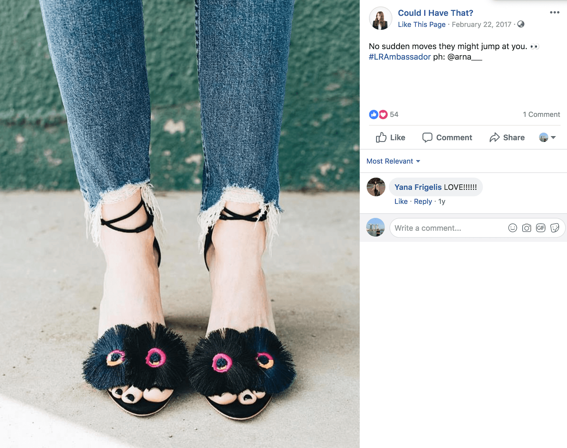 Facebook网红帖子的截图