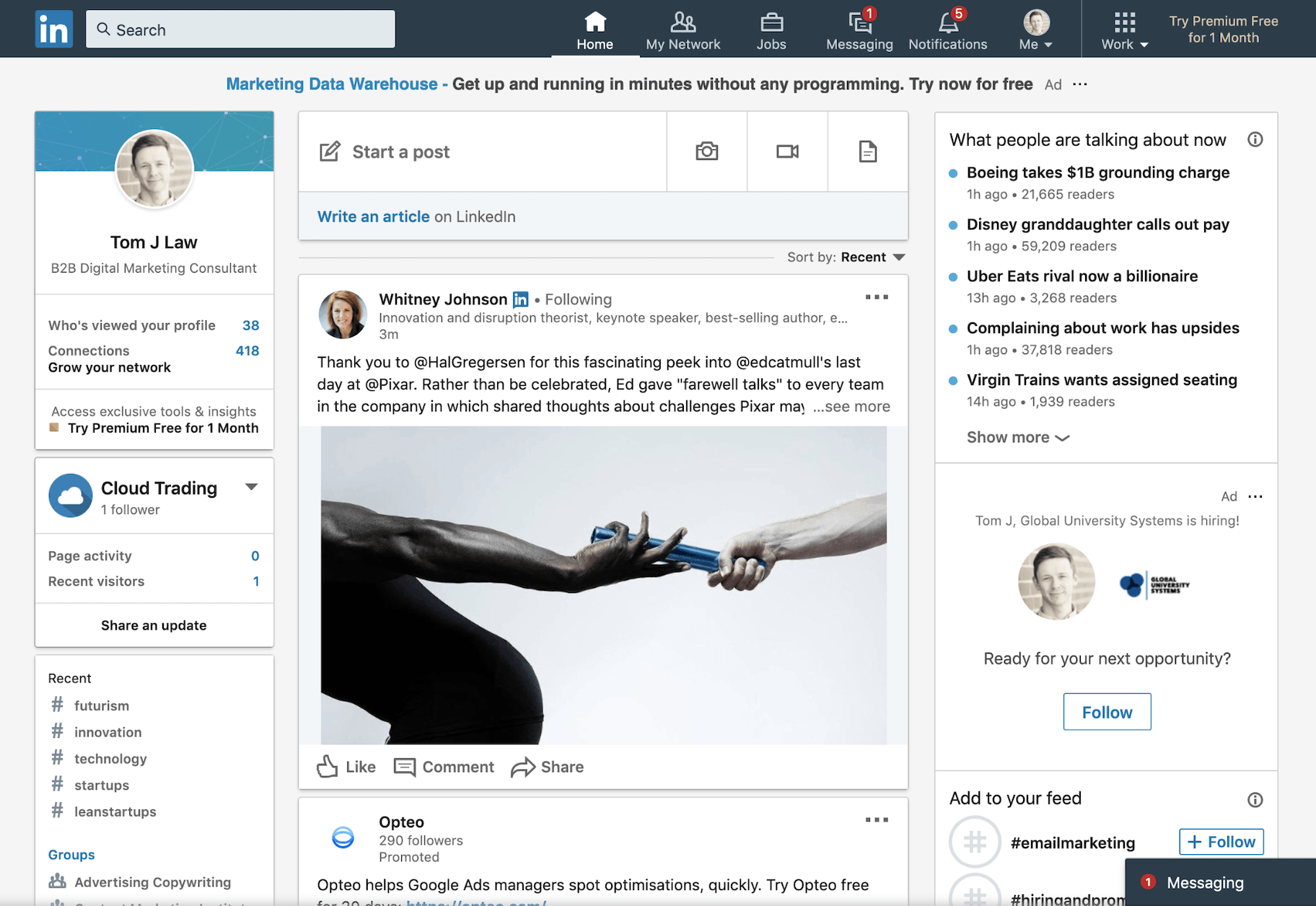 LinkedIn社交媒体网站