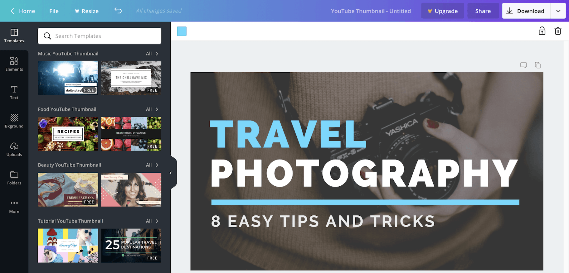 Canva YouTube缩略图设计