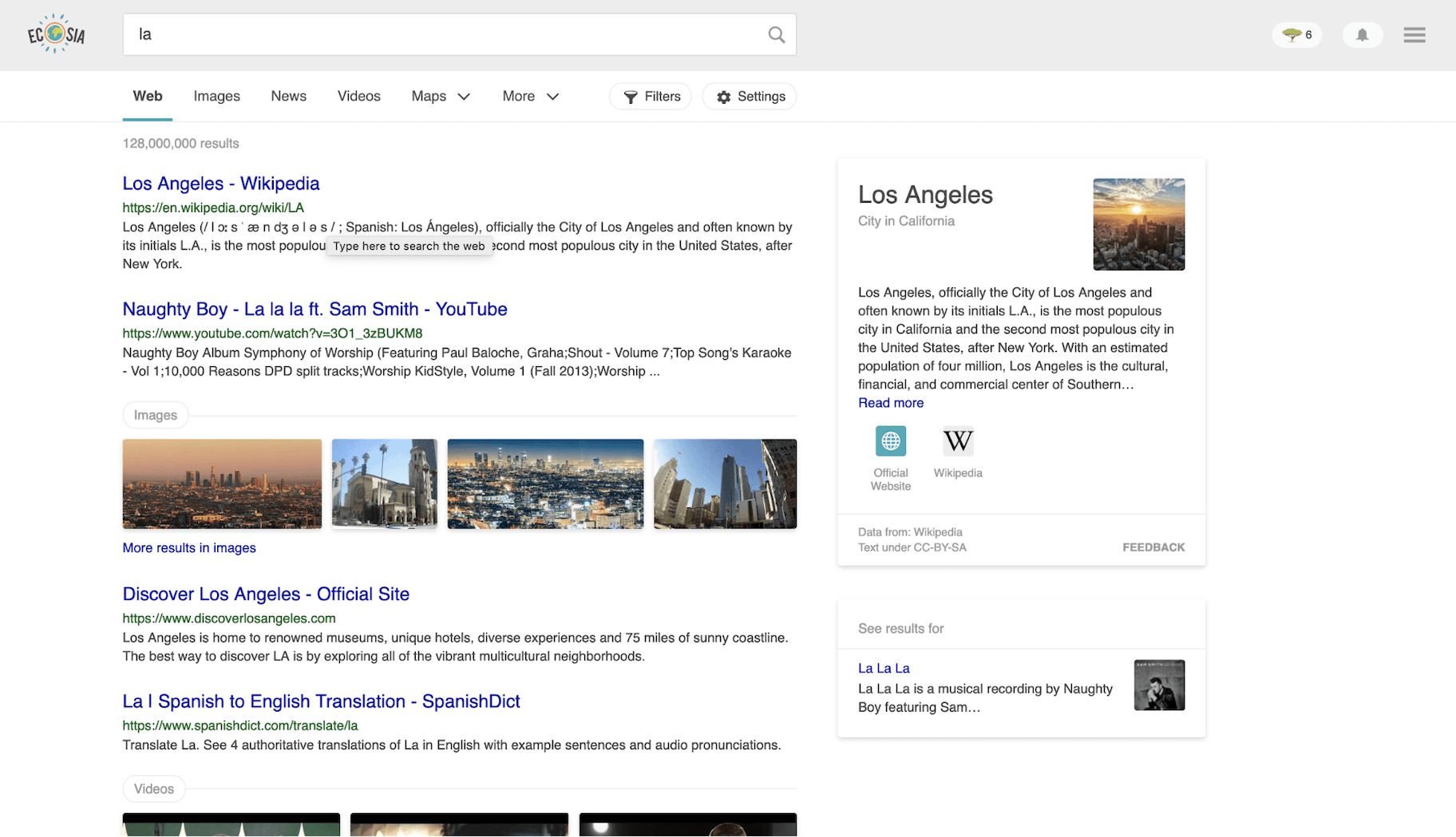 Ecosia Search Engine