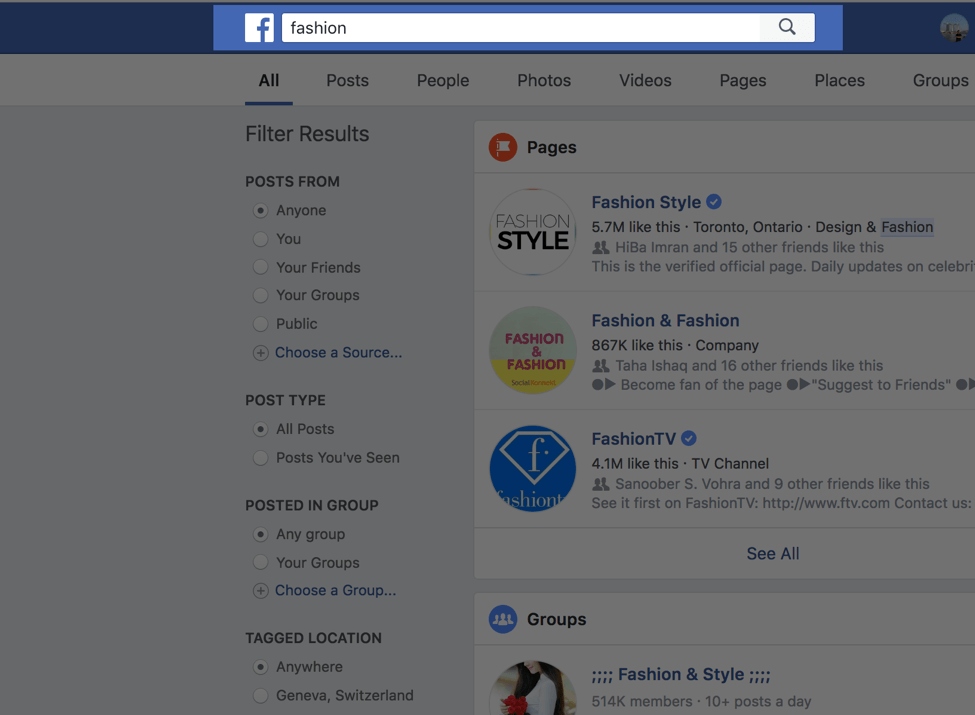 在Facebook群组中寻找有影响力的人