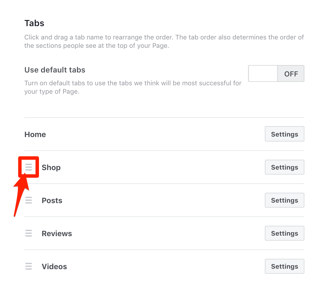 Facebook商店标签