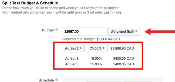 Facebook加权分割测试