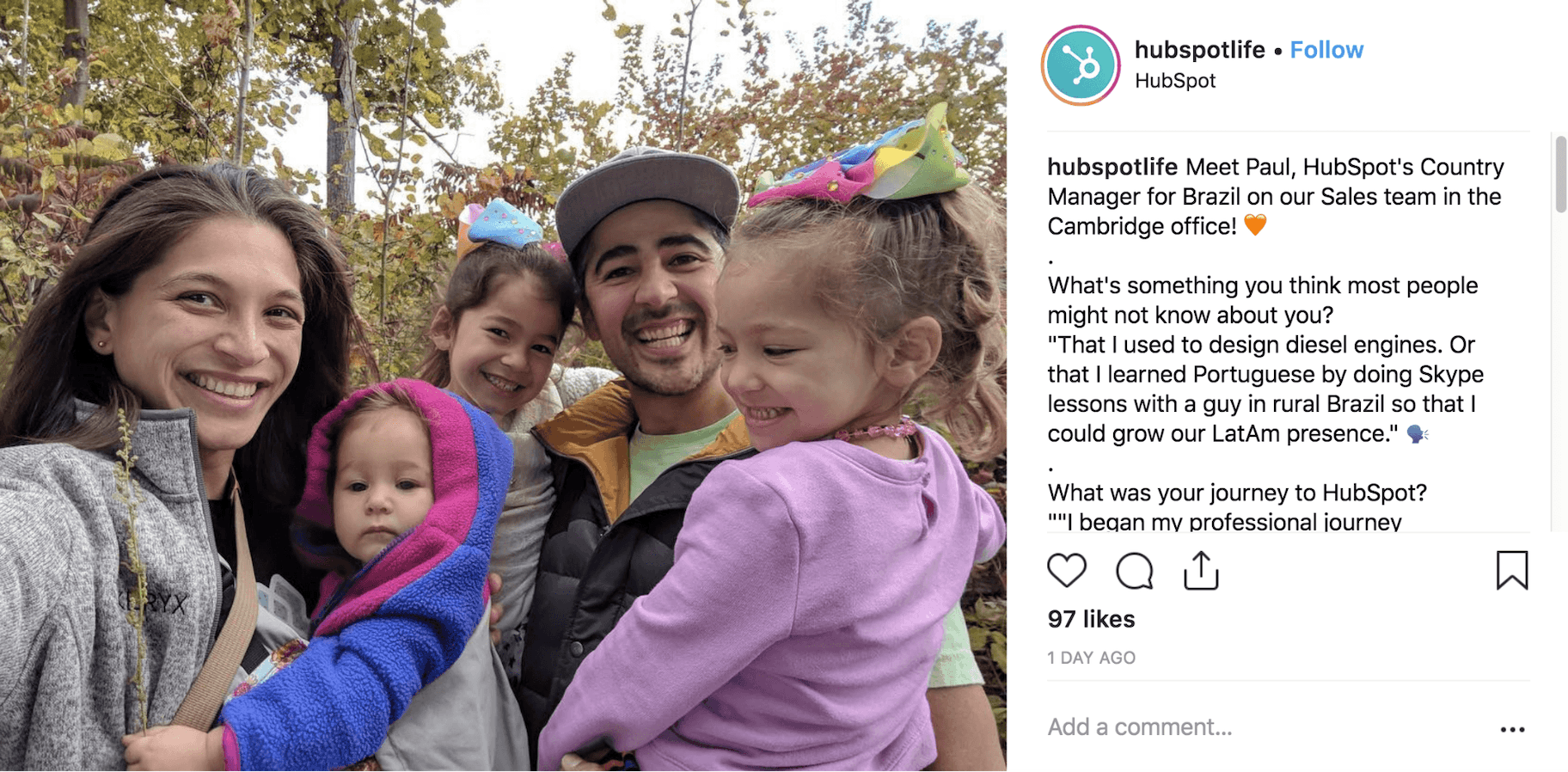 Hubspot Life Instagram帖子