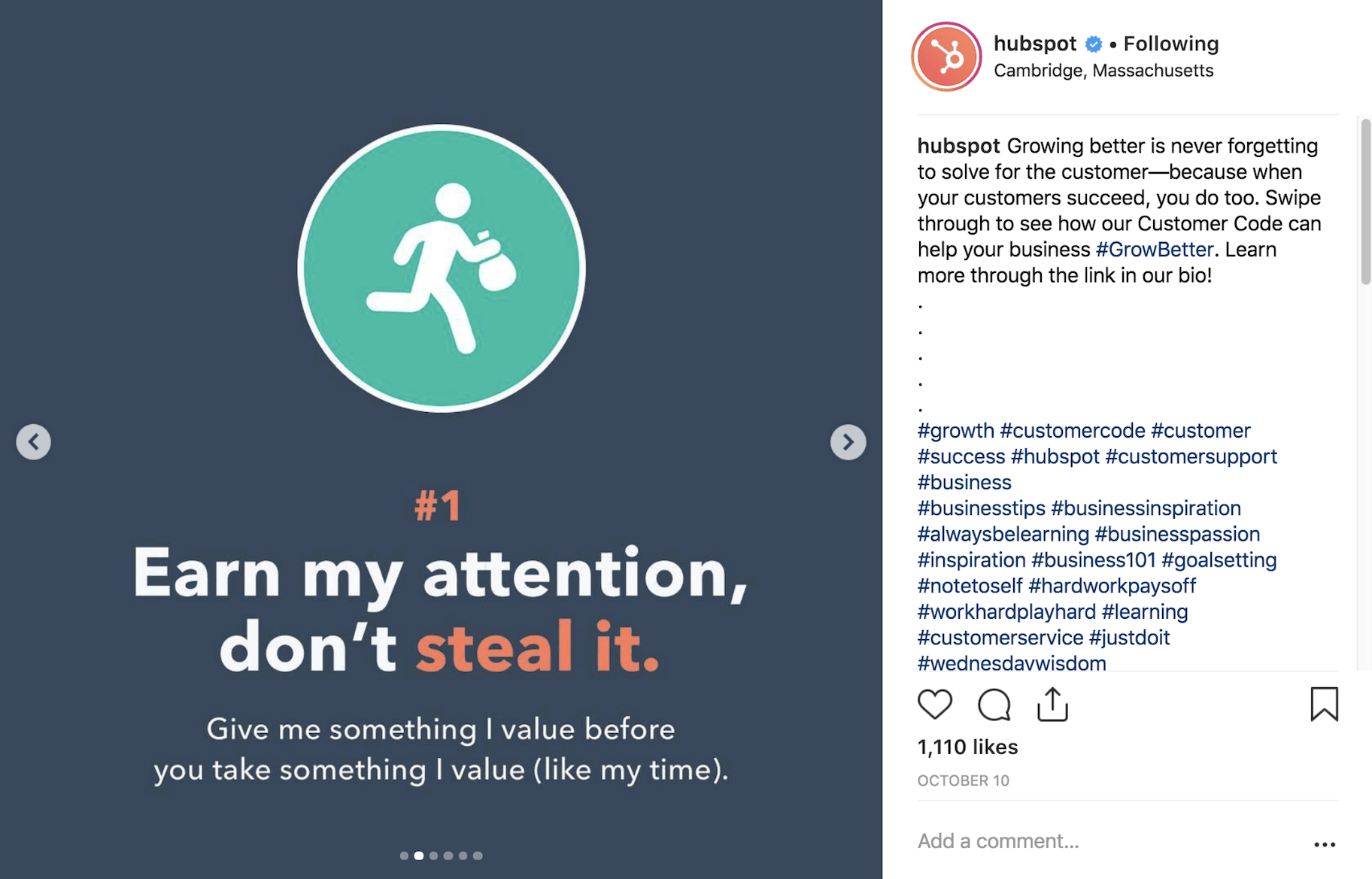 Hubspot Life Instagram帖子