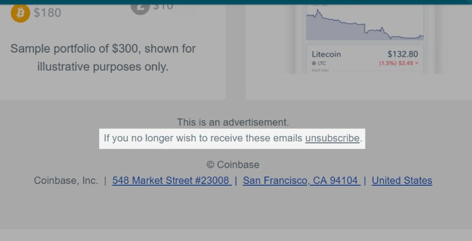 电子邮件退出选项
