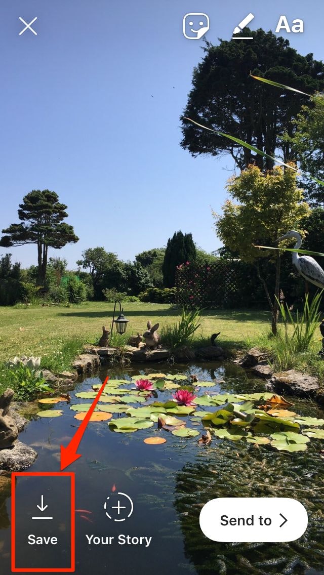 Instagram故事保存到设备