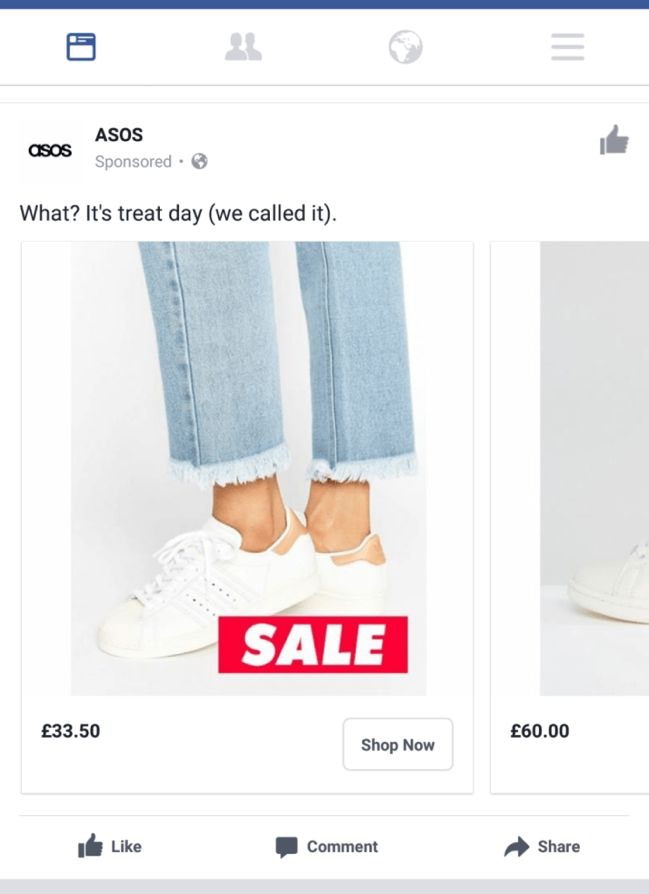 Asos facebook广告