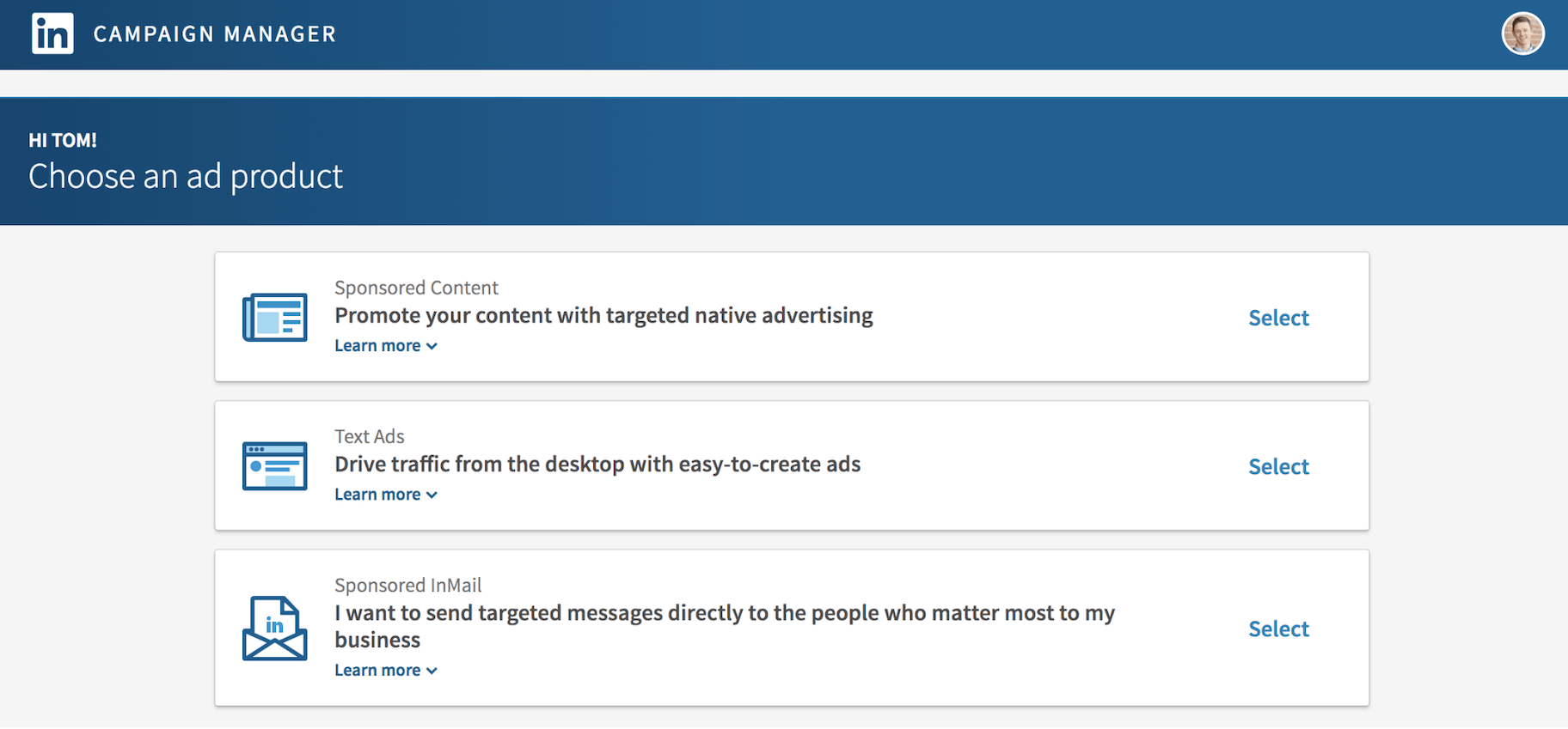 LinkedIn广告的类型