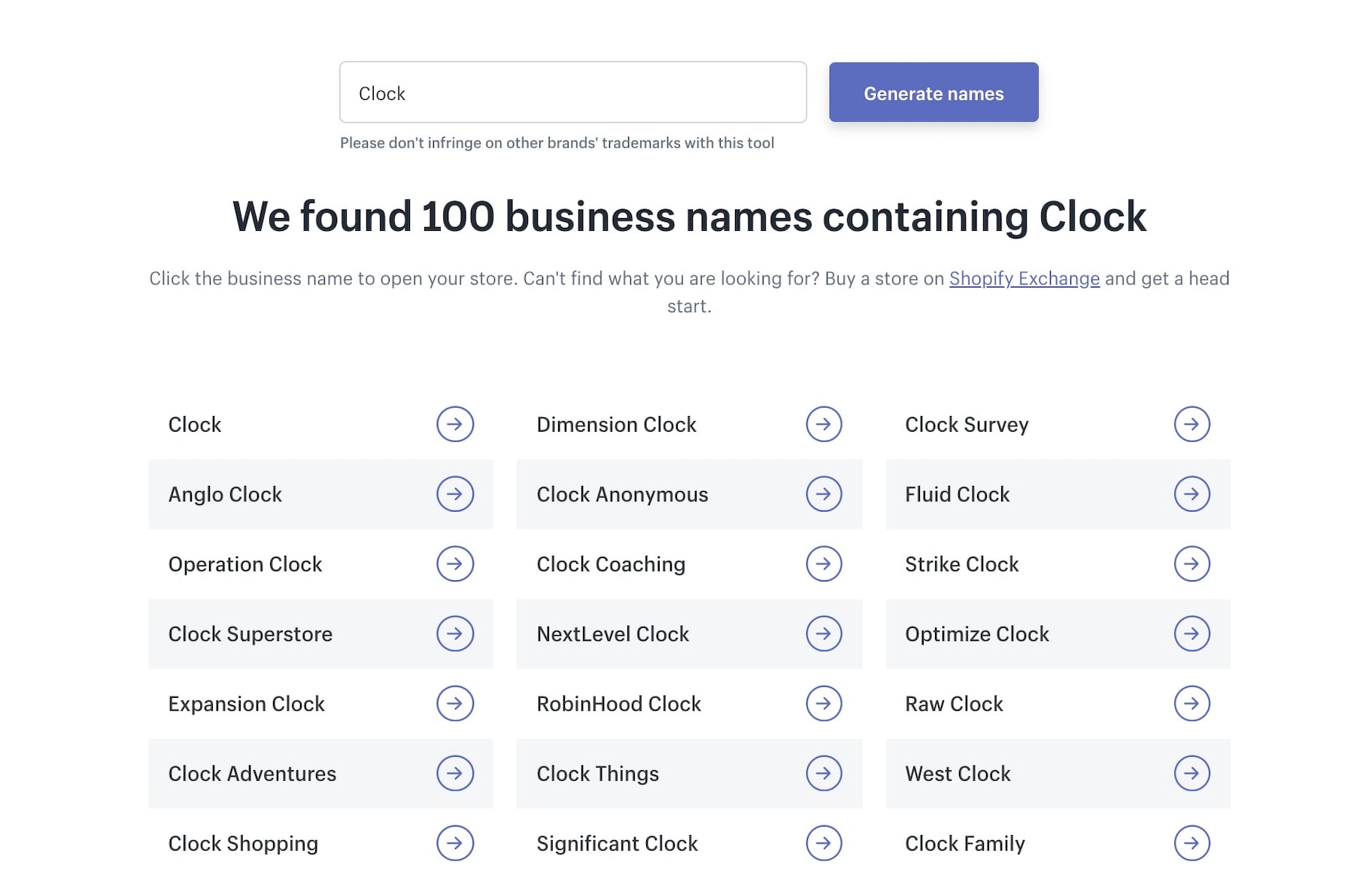 Shopify工具-企业名称生成器