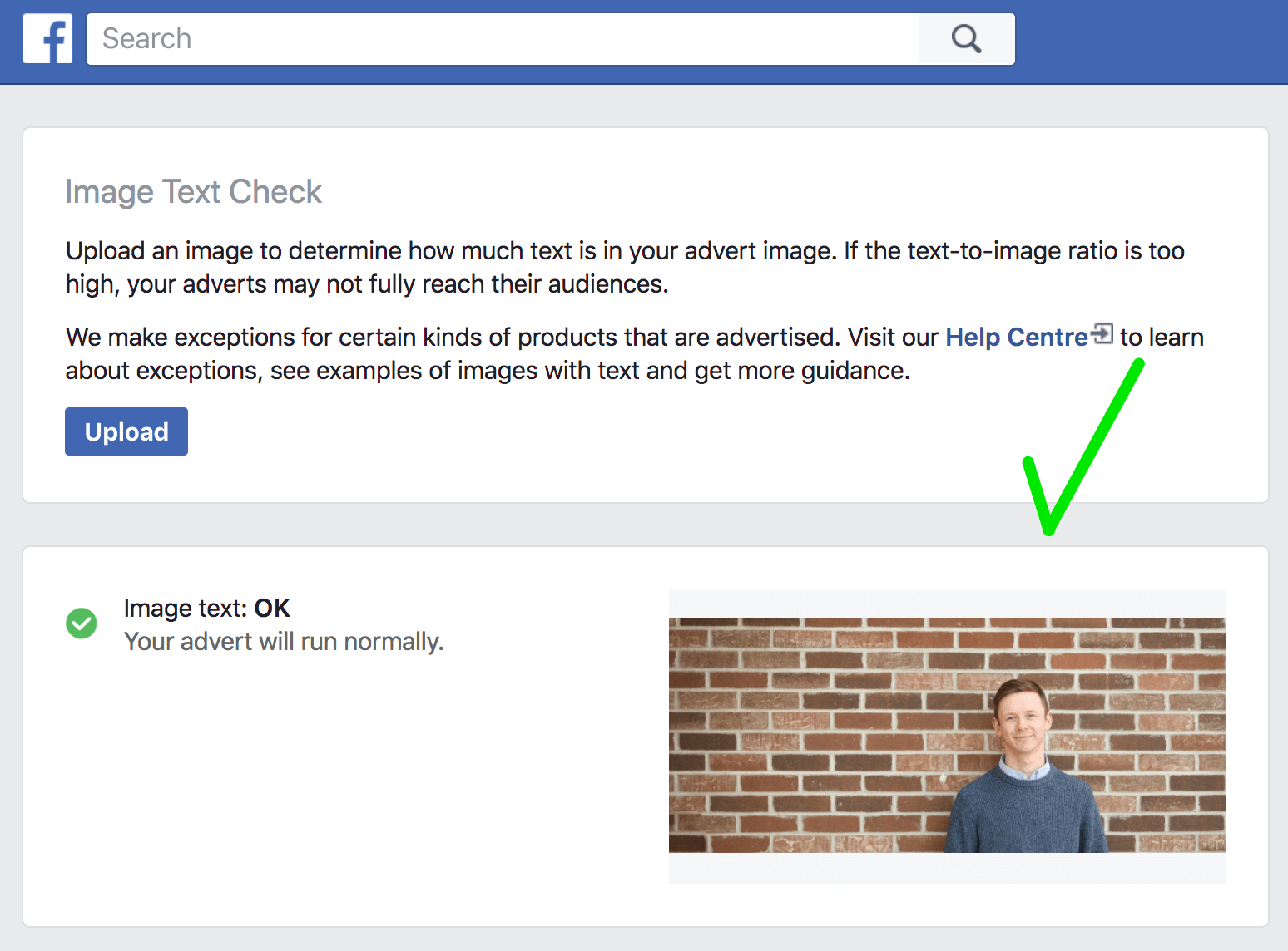 Facebook图片文本检查