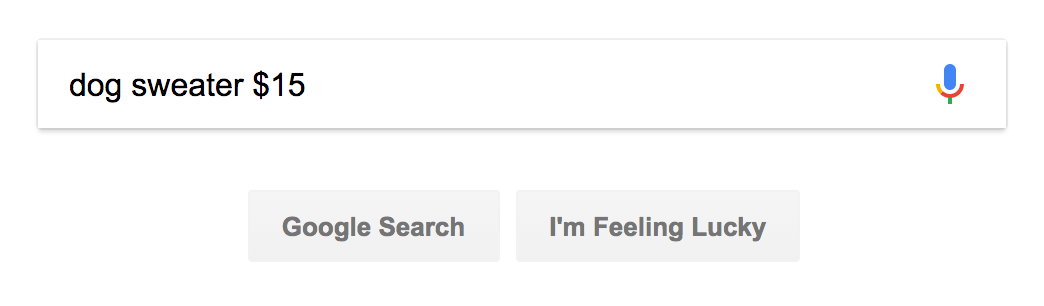 用谷歌搜索价格