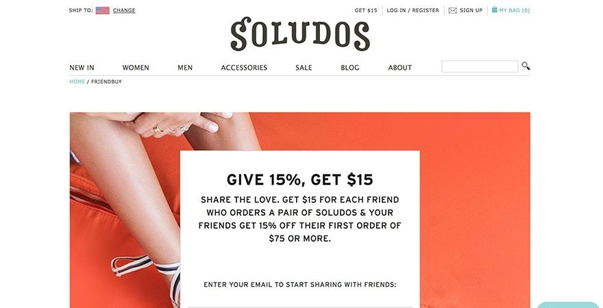 Soludos联盟计划与FriendBuy应用程序