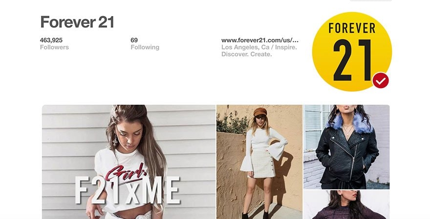 Pinterest - Forever 21