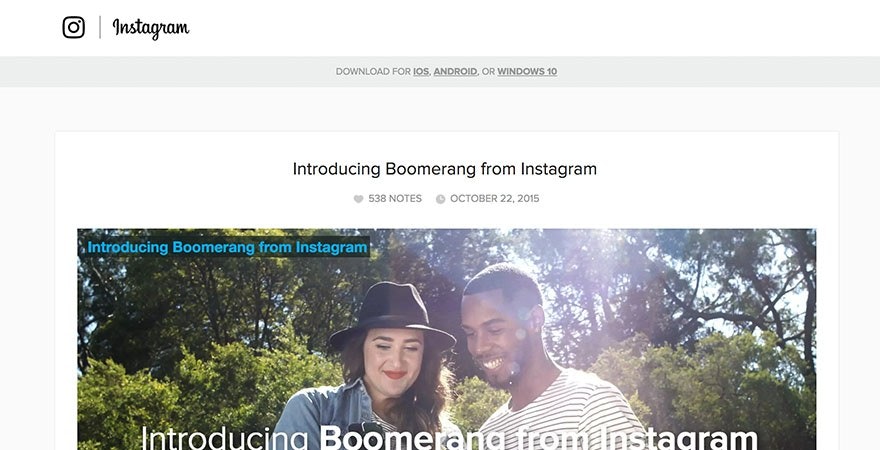 Instagram——回旋镖