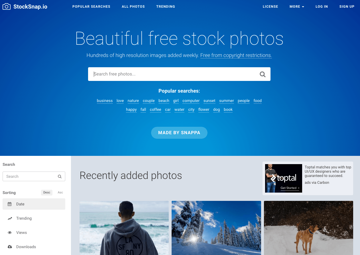 免费的股票图片网站- StockSnap.io