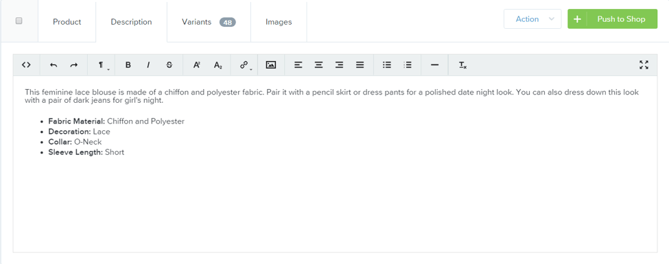 良好的产品页面描述