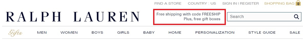Ralph Lauren运输条款