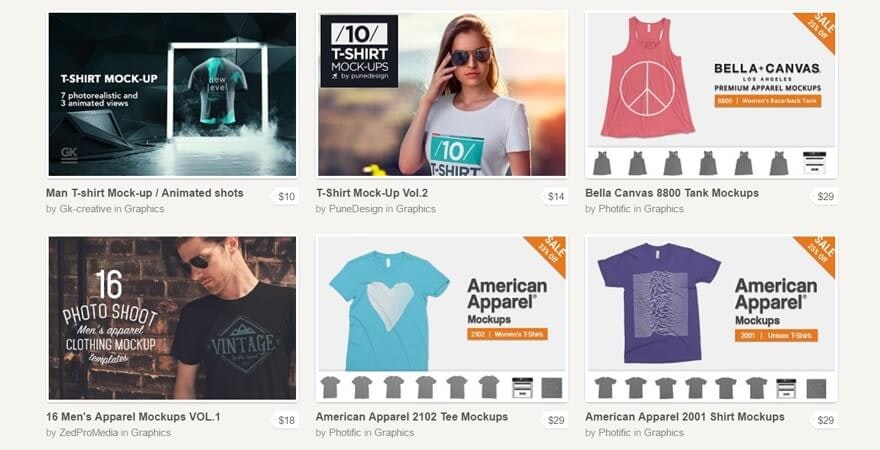 t恤模型PSD-创意市场