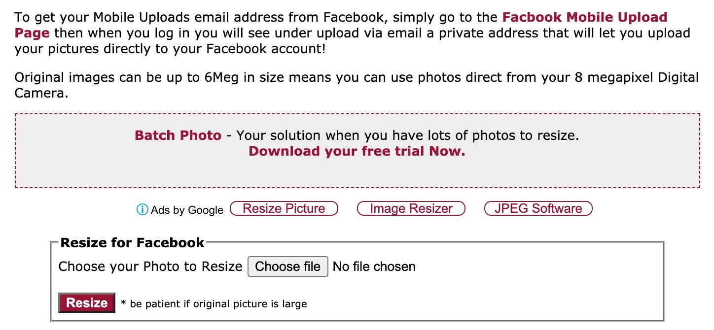 调整Facebook大小