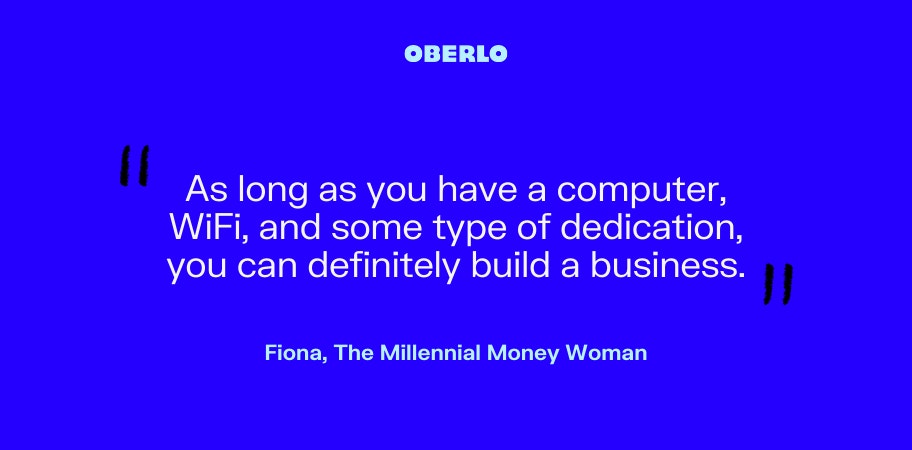 Fiona, The Millennial Money Woman talks about building a business