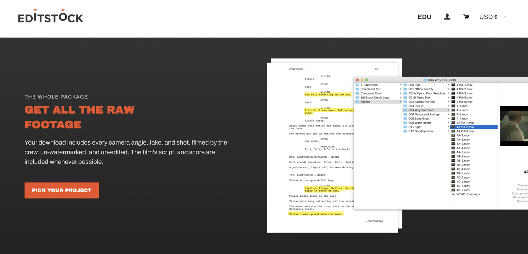 数字产品示例:EditStock