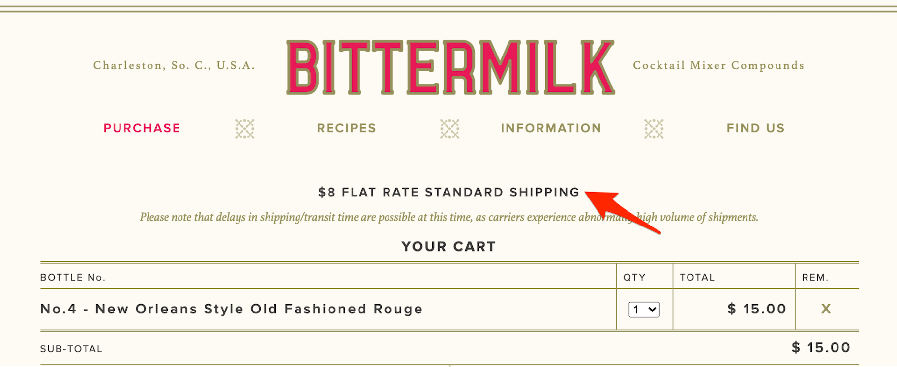 电子商务运输费率:苦牛奶