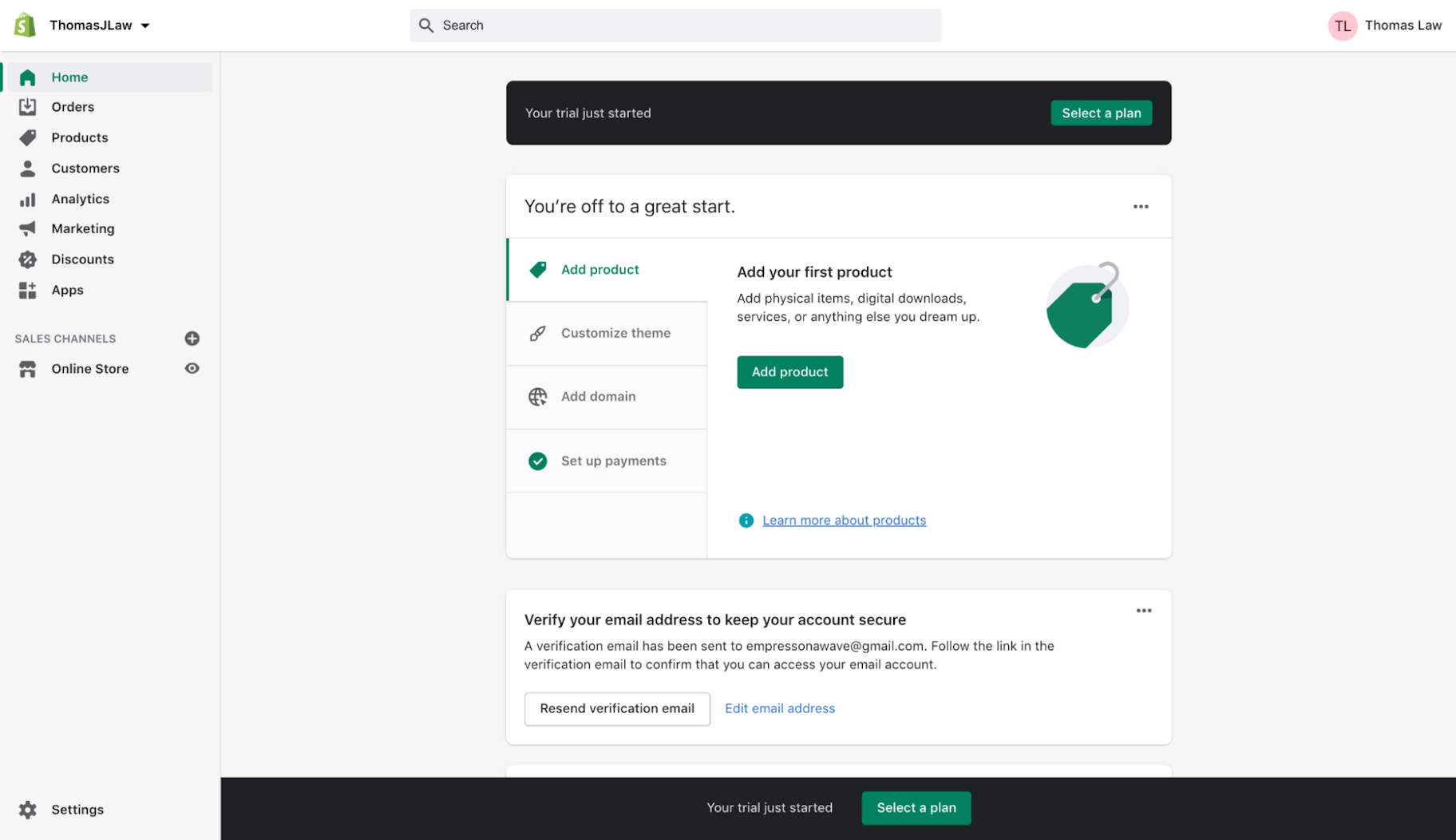如何使用Shopify:注册3