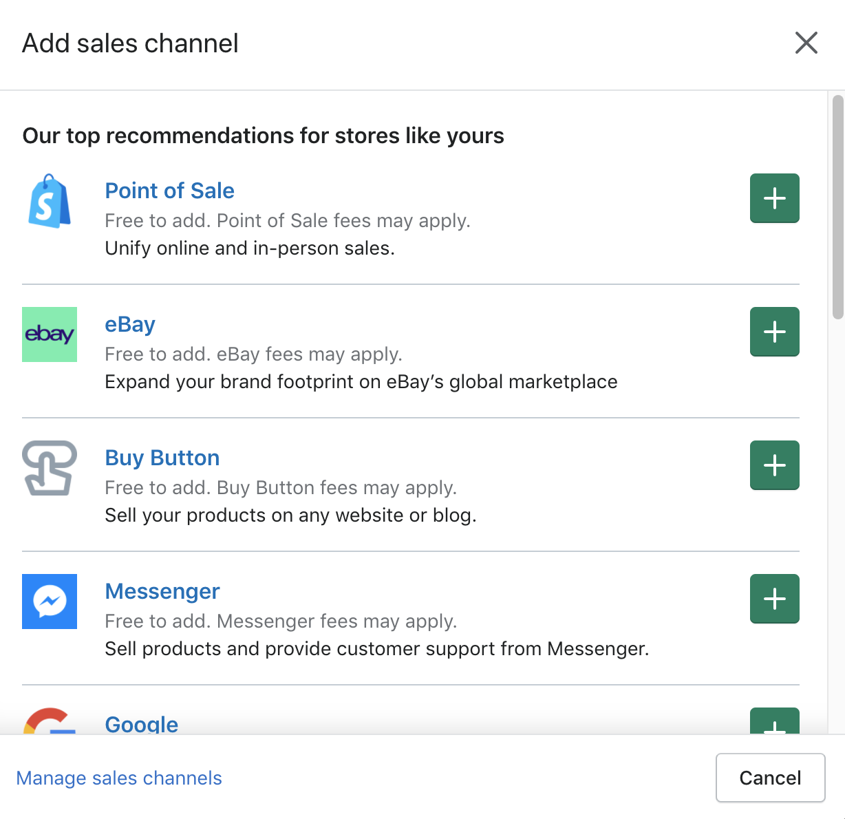 使用Shopify的销售渠道