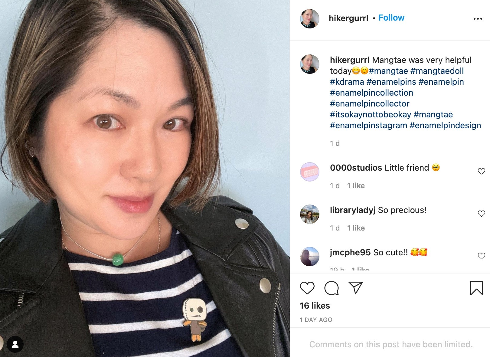 在Instagram上推销珐琅别针