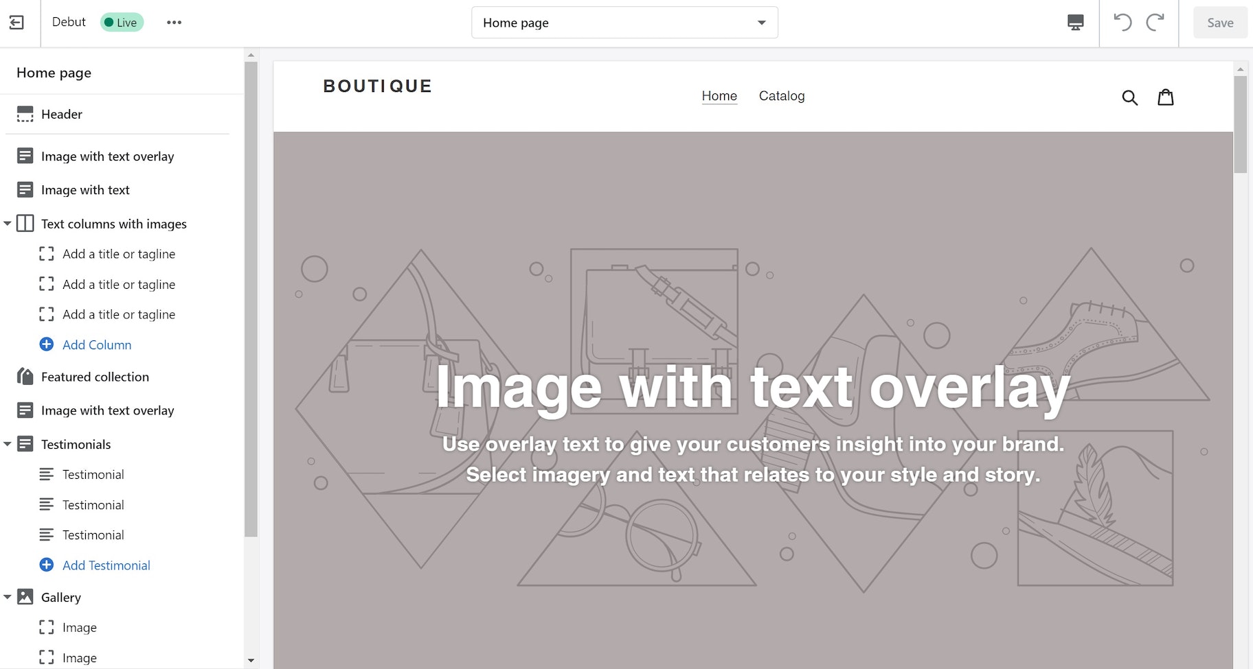 Shopify主题编辑器