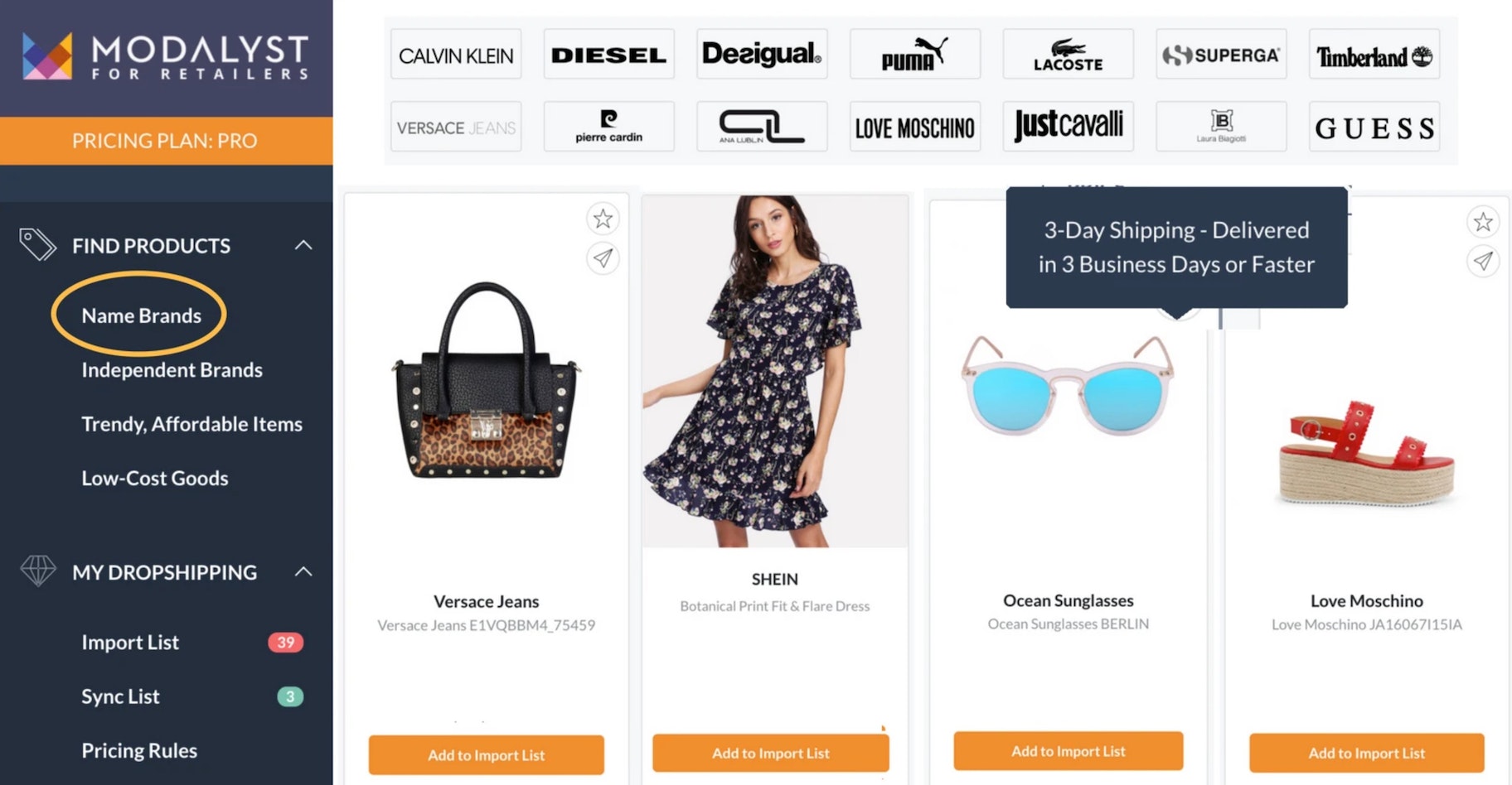 自有品牌dropshipping应用:modaylst