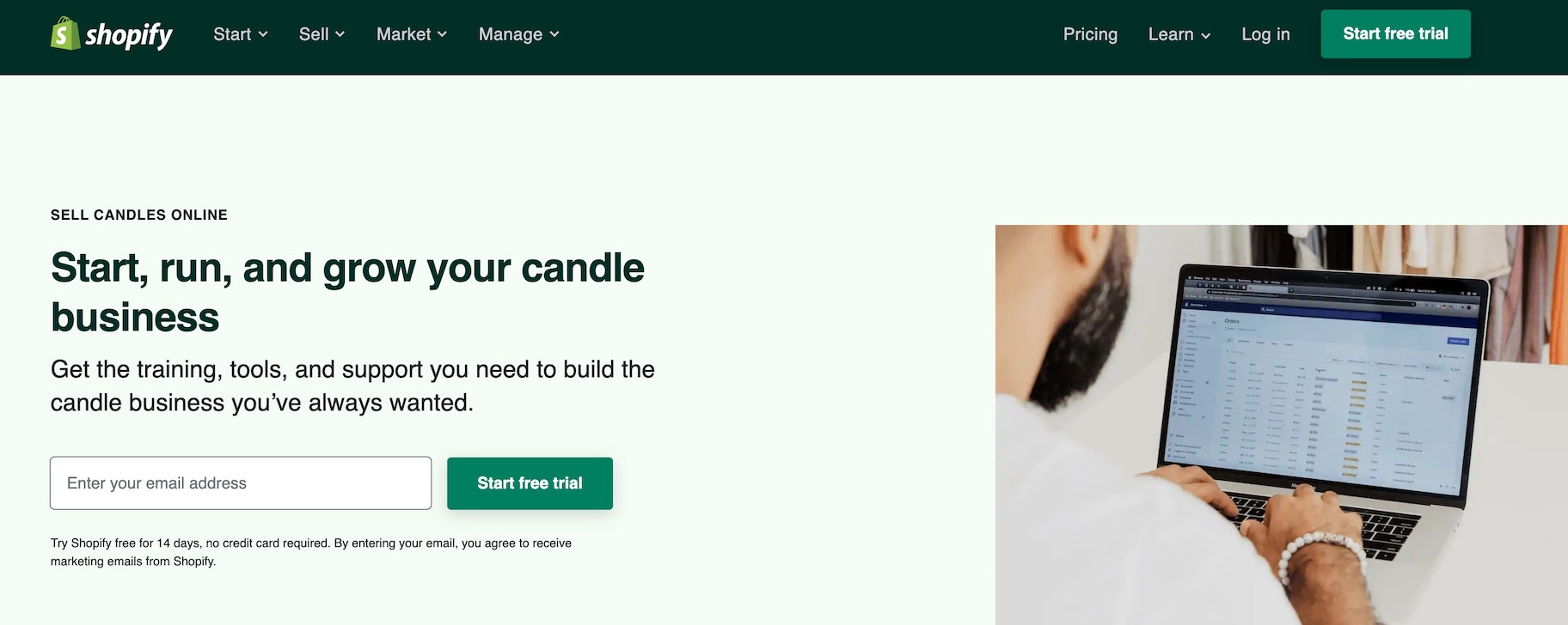 通过Shopify销售蜡烛