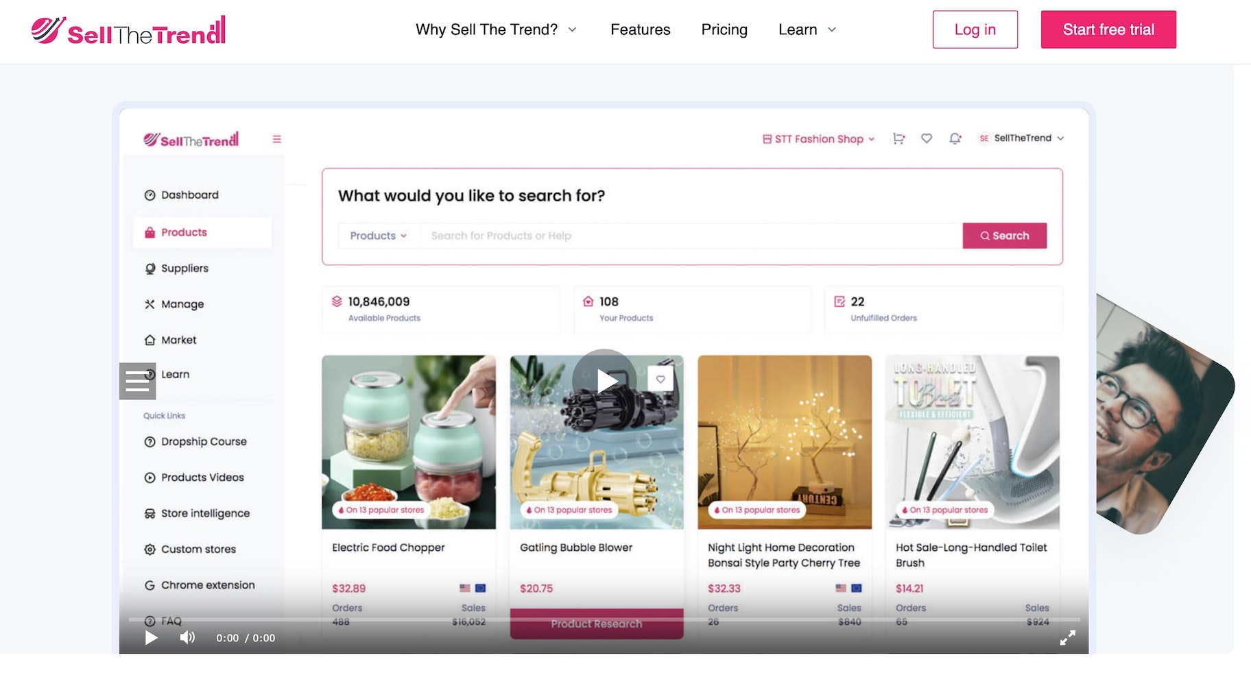 dropshipping产品研究工具:销售趋势